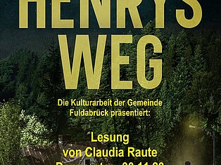 Einladung zur Lesung auf dem Cover des Buches