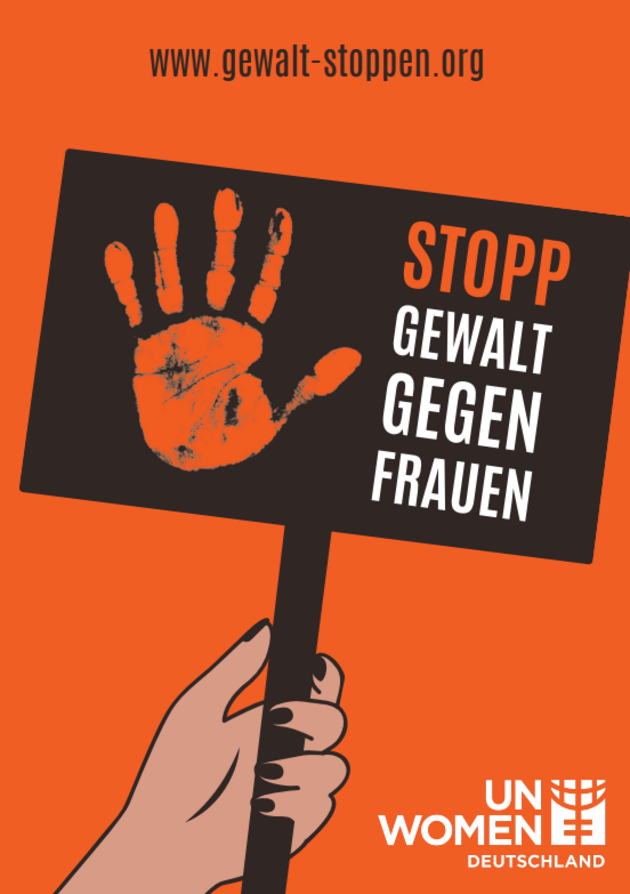 Plakat der Orange Days - STOPP GEWALT GEGEN FRAUEN