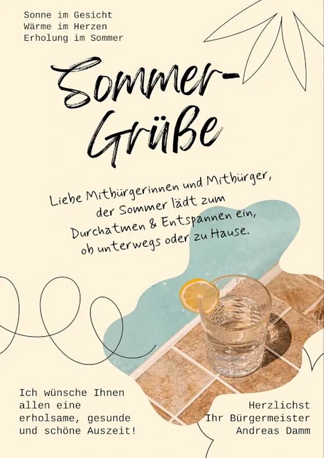 Sommergrüße von Bürgermeister Andreas Damm