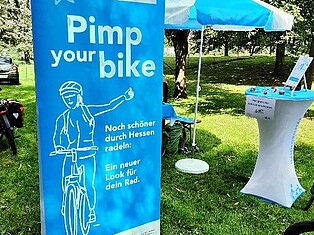 Informationsstand „Pimp your Bike“ der Arbeitsgemeinschaft Nahmobilität Hessen (AGNH)