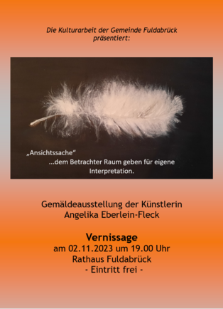 Flyer Vernissage "Ansichtssache"