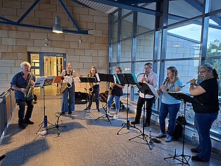 MusikerInnen des Saxophonensembles