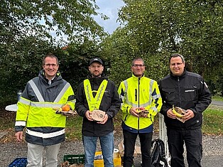 Das Team der Aktion "Pendlerfrühstück"