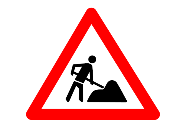 Baustellenschild