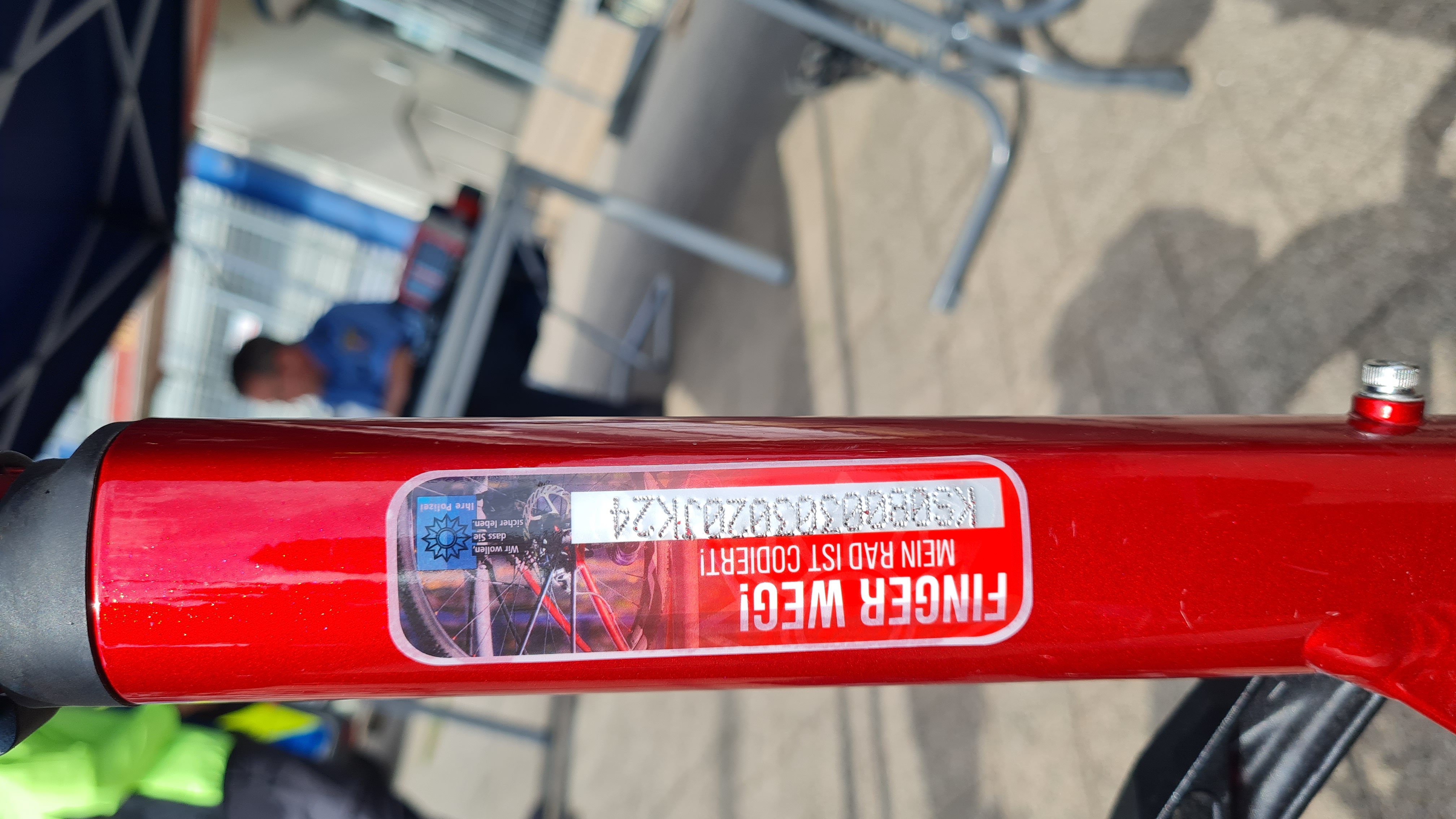 Frisch codierter Fahrradrahmen