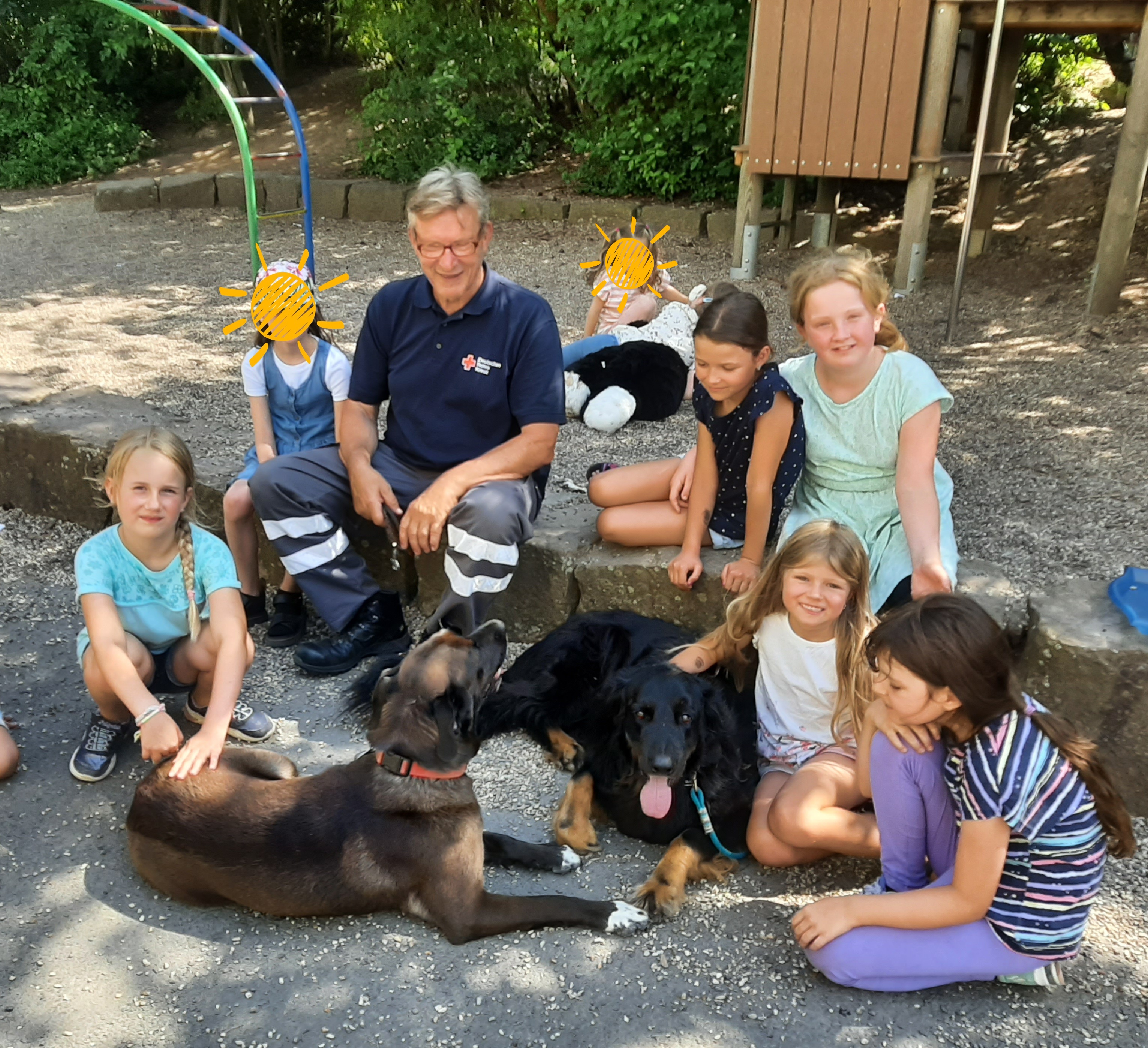 Hunde in der  Sommerferienbetreuung KW 31