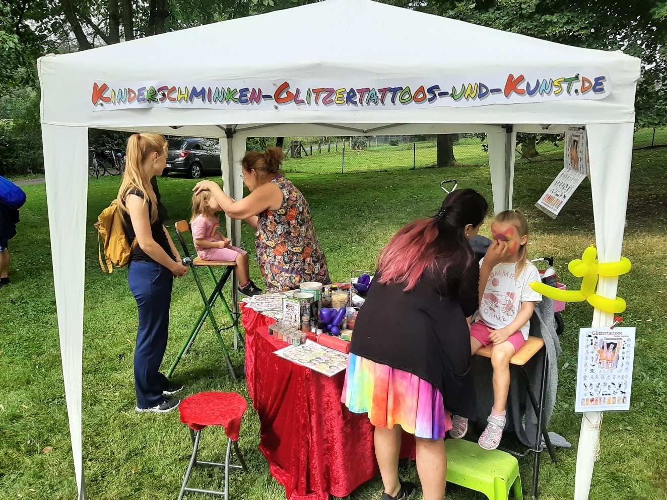 Kinderschminken im Zaubergarten