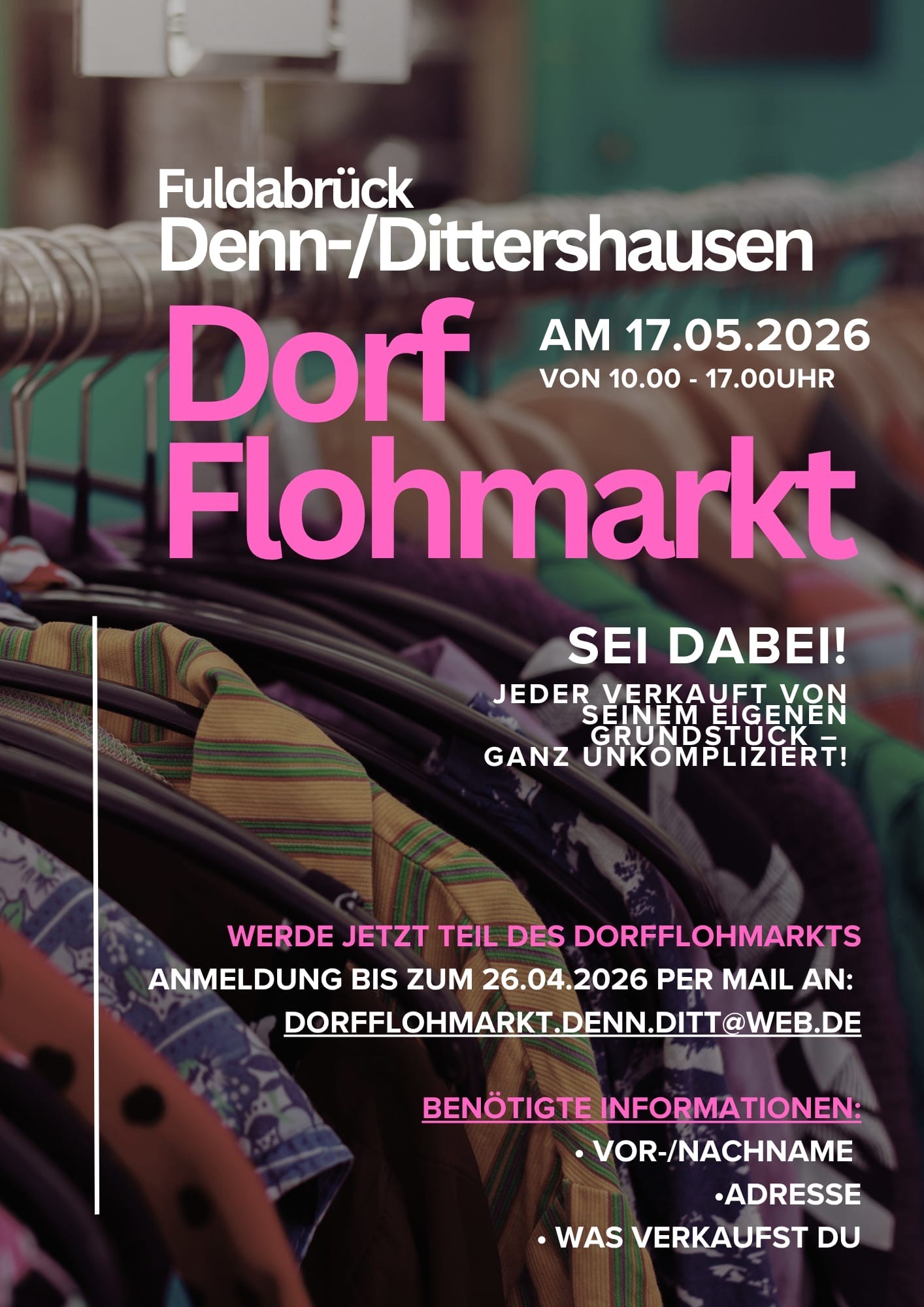 Plakat Dorfflohmarkt Dennhausen/Dittershausen 2026
