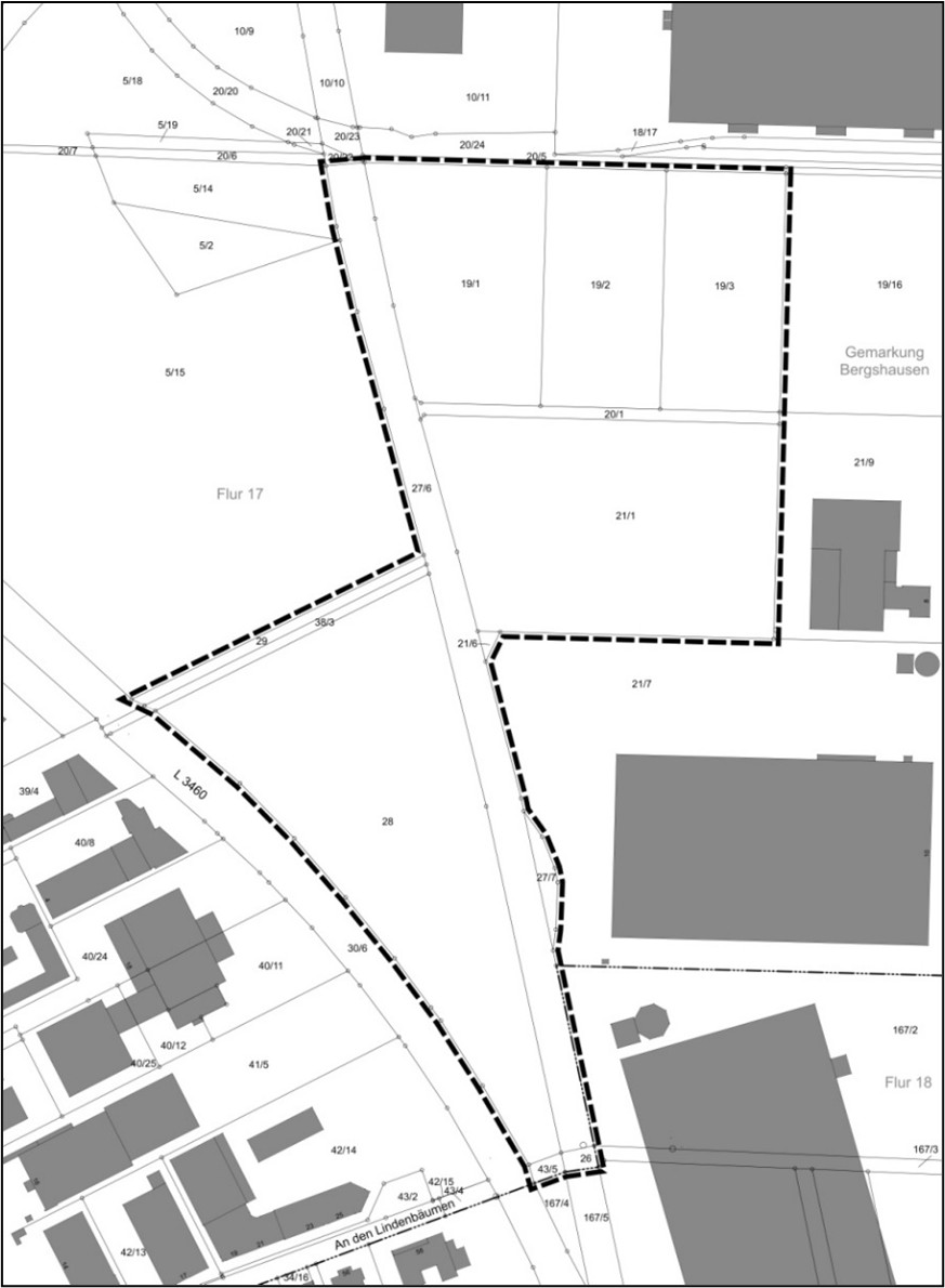 BEBAUUNGSPLAN NR. 42 "INDUSTRIEGEBIET SANDGRUBE", ORTSTEIL BERGSHAUSEN