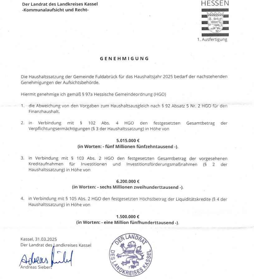 Genehmigung